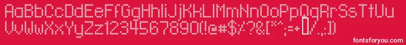 LlXmas-fontti – valkoiset fontit punaisella taustalla