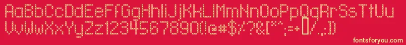 LlXmas Font – Yellow Fonts on Red Background