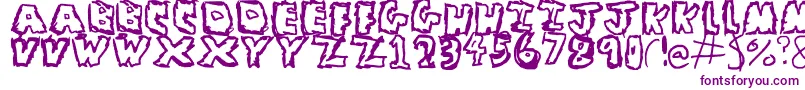 FlyingColoursDontRun Font – Purple Fonts on White Background