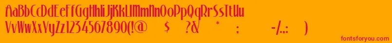 Stonin Font – Red Fonts on Orange Background