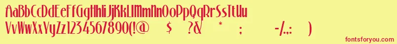 Stonin Font – Red Fonts on Yellow Background