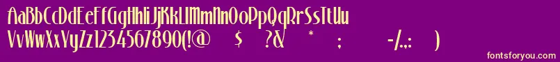 Stonin Font – Yellow Fonts on Purple Background