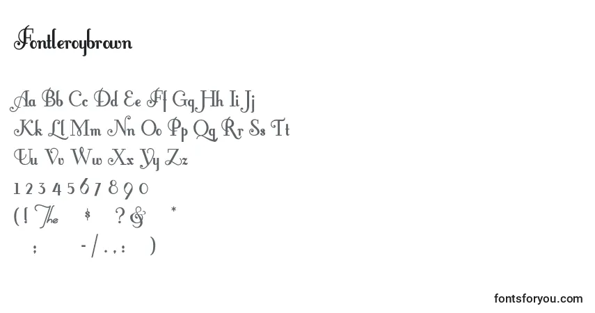Шрифт Fontleroybrown – алфавит, цифры, специальные символы