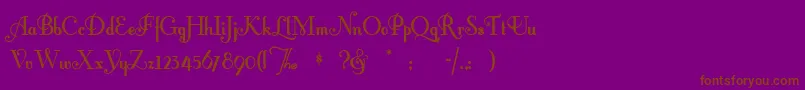 Fontleroybrown Font – Brown Fonts on Purple Background