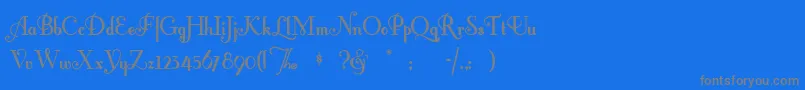 Fontleroybrown Font – Gray Fonts on Blue Background