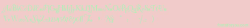 Fontleroybrown Font – Green Fonts on Pink Background