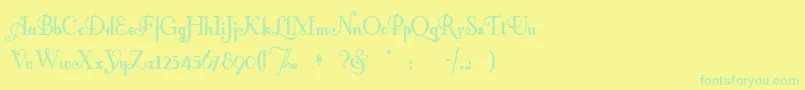 Fontleroybrown Font – Green Fonts on Yellow Background