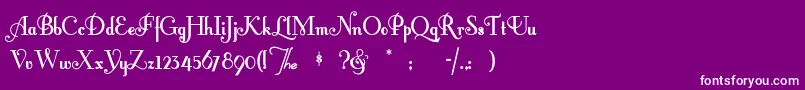 Fontleroybrown Font – White Fonts on Purple Background