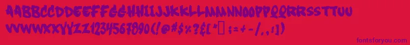Softsugarplain Font – Purple Fonts on Red Background