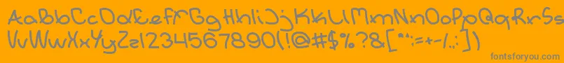 フォントExtraordinary – オレンジの背景に灰色の文字