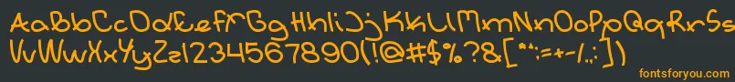 フォントExtraordinary – 黒い背景にオレンジの文字