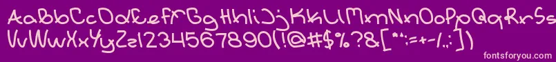 Extraordinary Font – Pink Fonts on Purple Background