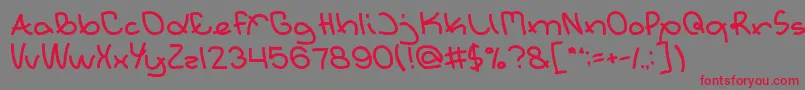 Extraordinary Font – Red Fonts on Gray Background