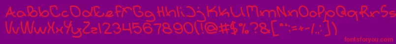 Шрифт Extraordinary – красные шрифты на фиолетовом фоне