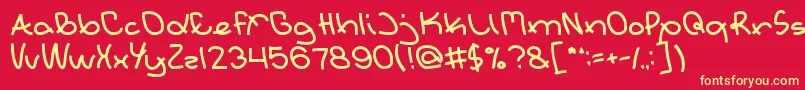 Extraordinary Font – Yellow Fonts on Red Background