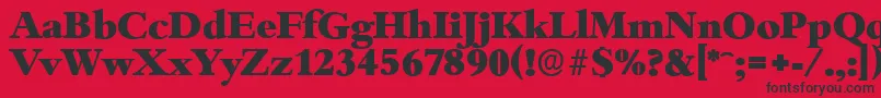 BambergserialHeavyRegular Font – Black Fonts on Red Background