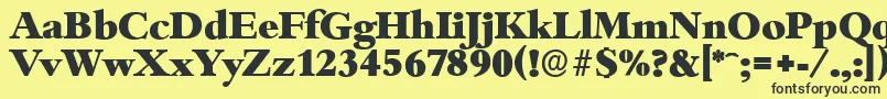 BambergserialHeavyRegular Font – Black Fonts on Yellow Background