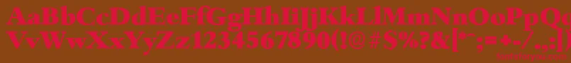 BambergserialHeavyRegular Font – Red Fonts on Brown Background