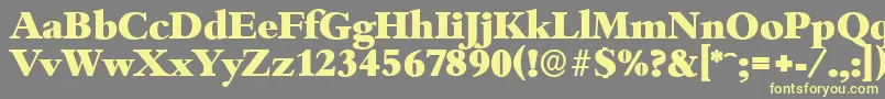 BambergserialHeavyRegular Font – Yellow Fonts on Gray Background
