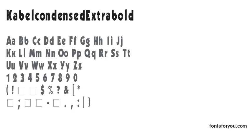KabelcondensedExtrabold Font – alphabet, numbers, special characters