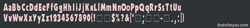 Czcionka KabelcondensedExtrabold – różowe czcionki na czarnym tle