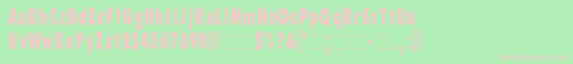 KabelcondensedExtrabold Font – Pink Fonts on Green Background