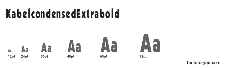 sizes of kabelcondensedextrabold font, kabelcondensedextrabold sizes