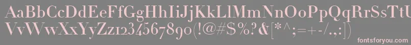 LinotypeDidotHeadlineOldstyleFigures Font – Pink Fonts on Gray Background