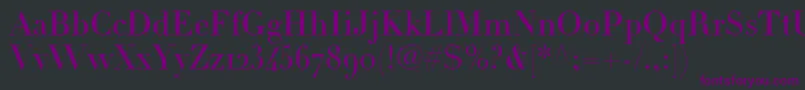 LinotypeDidotHeadlineOldstyleFigures Font – Purple Fonts on Black Background