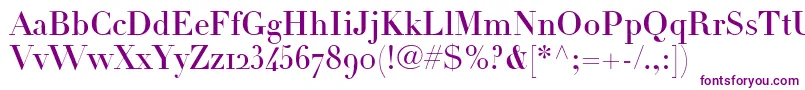 LinotypeDidotHeadlineOldstyleFigures Font – Purple Fonts on White Background