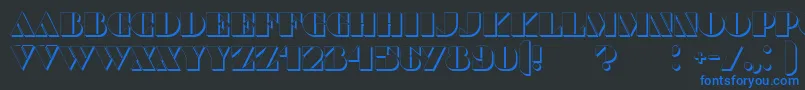 CommandersShadow Font – Blue Fonts on Black Background