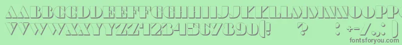 CommandersShadow Font – Gray Fonts on Green Background