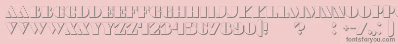 CommandersShadow-Schriftart – Graue Schriften auf rosa Hintergrund