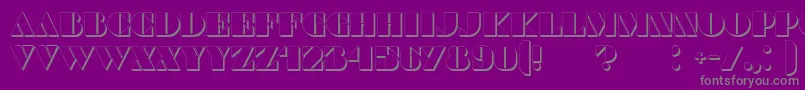 CommandersShadow Font – Gray Fonts on Purple Background