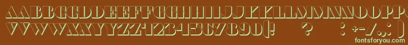 CommandersShadow Font – Green Fonts on Brown Background