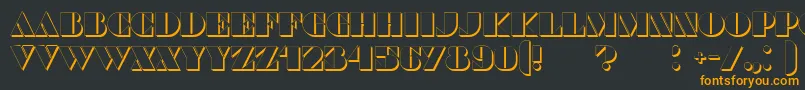 CommandersShadow Font – Orange Fonts on Black Background