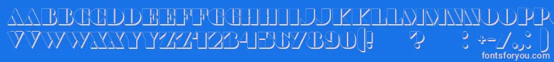 CommandersShadow Font – Pink Fonts on Blue Background