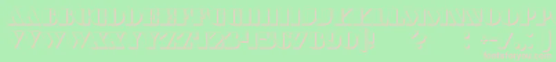 CommandersShadow Font – Pink Fonts on Green Background