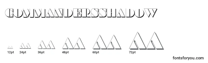 Размеры шрифта CommandersShadow