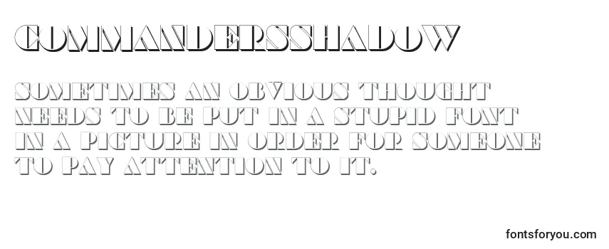 Review of the CommandersShadow Font