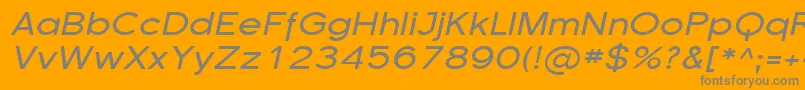 フォントSfflorencesansexpItalic – オレンジの背景に灰色の文字