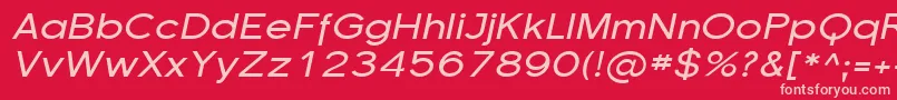 SfflorencesansexpItalic Font – Pink Fonts on Red Background