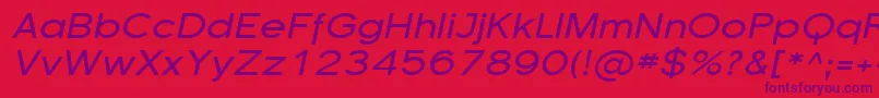 SfflorencesansexpItalic Font – Purple Fonts on Red Background