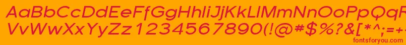 SfflorencesansexpItalic Font – Red Fonts on Orange Background