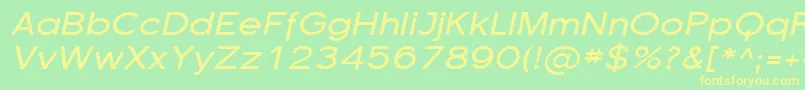 SfflorencesansexpItalic Font – Yellow Fonts on Green Background