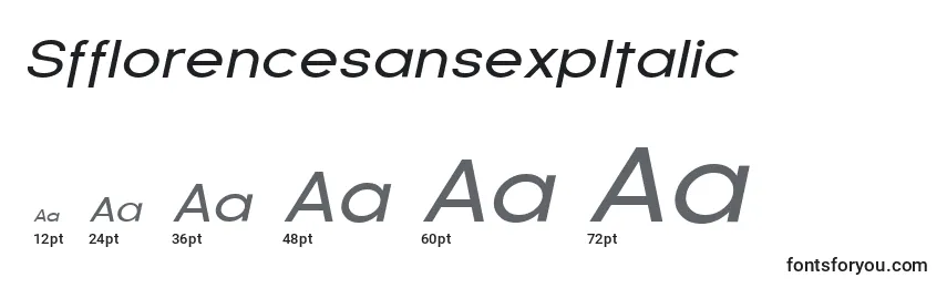 Размеры шрифта SfflorencesansexpItalic