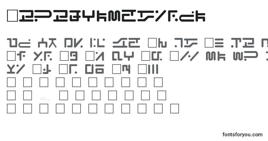 Fuente VisitorRegular - alfabeto, números, caracteres especiales