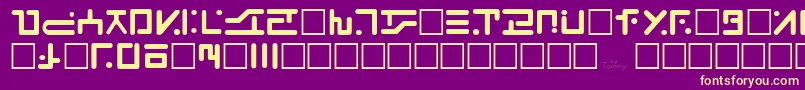 VisitorRegular Font – Yellow Fonts on Purple Background