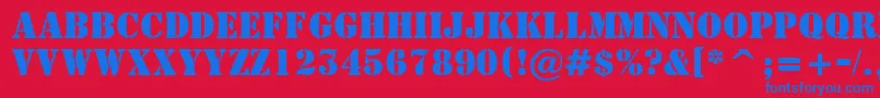 fuente AStamperBold – Fuentes Azules Sobre Fondo Rojo