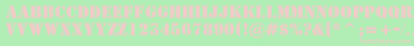 AStamperBold Font – Pink Fonts on Green Background